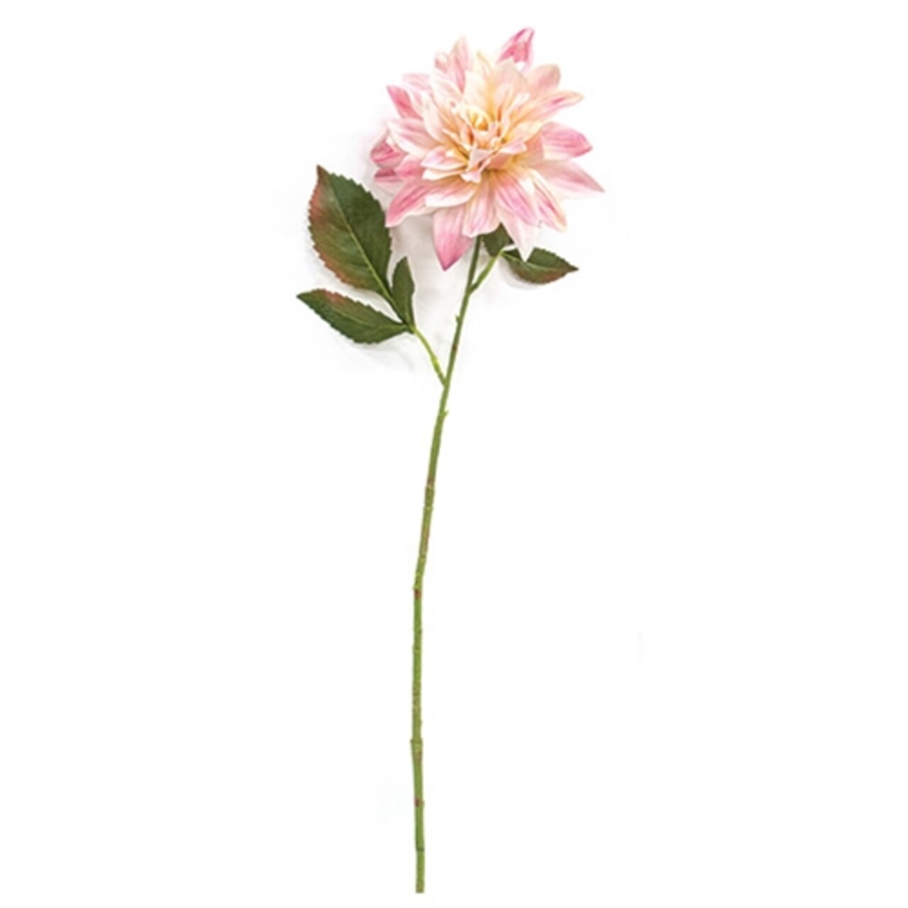 Faux Dahlia Floral Stem Bloom 27 Inch Green Leaf Spray Set of 6